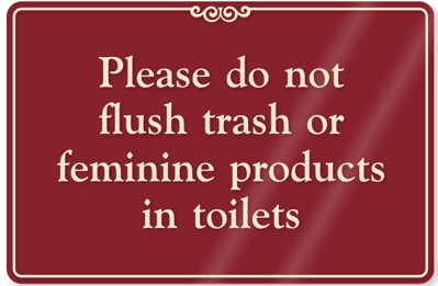 GMC toilet sign