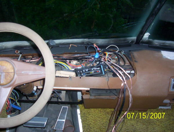 Another view of old dash removed.