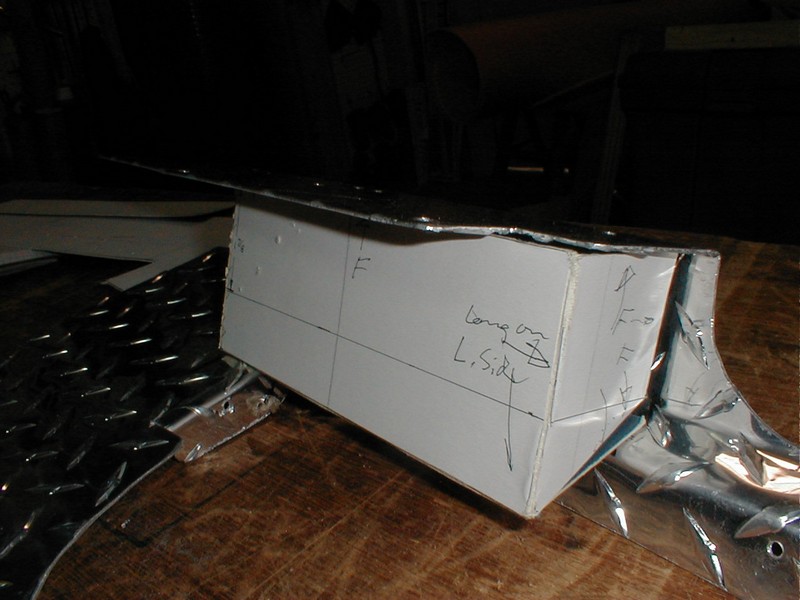 Cardboard pattern for dash air duct