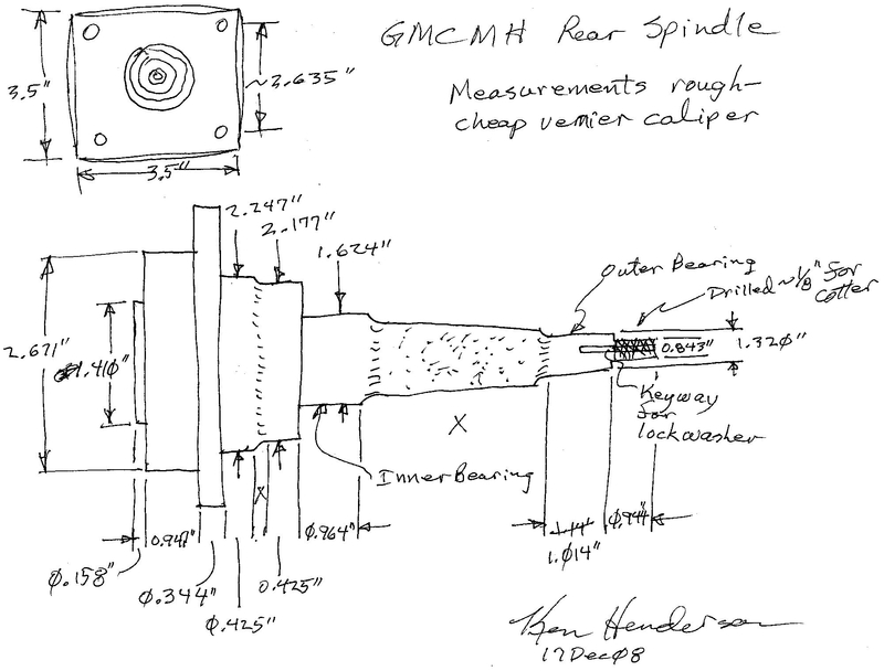 GMC MH Rear Spindle Sketch