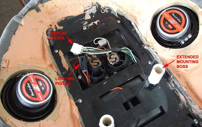 Speaker and wiring details.