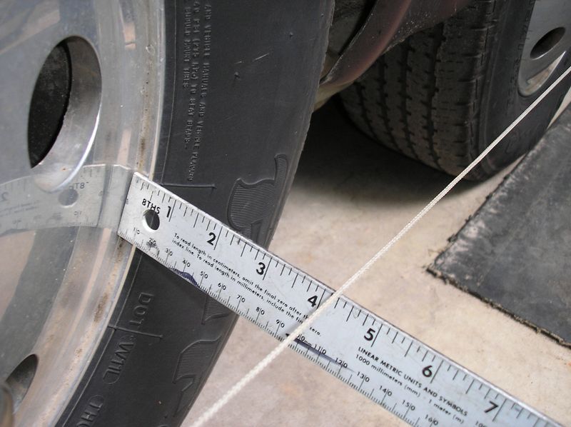Measure from common locations on the wheel