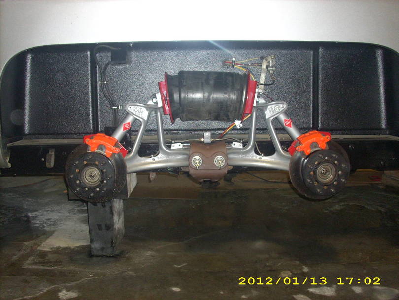 Rebuilt rear suspension with Sullybilt air spring assembly