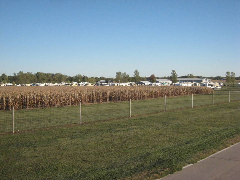 a field of 158 coaches in a field of corn