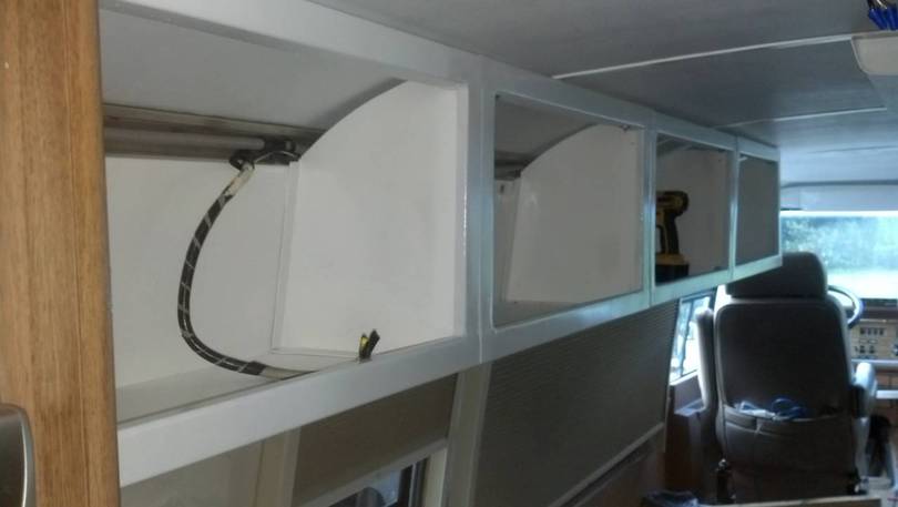 Aluminum overhead cabinets