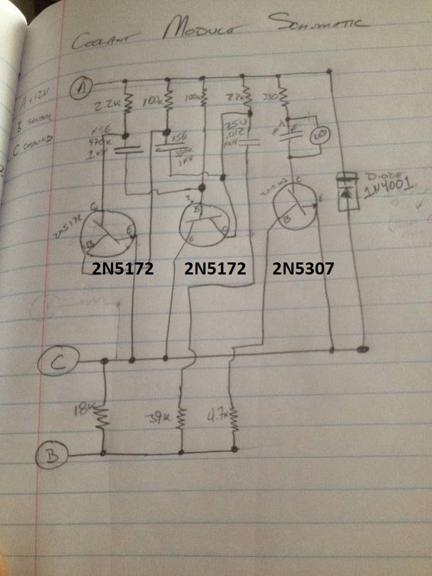 low coolant sensor schematic