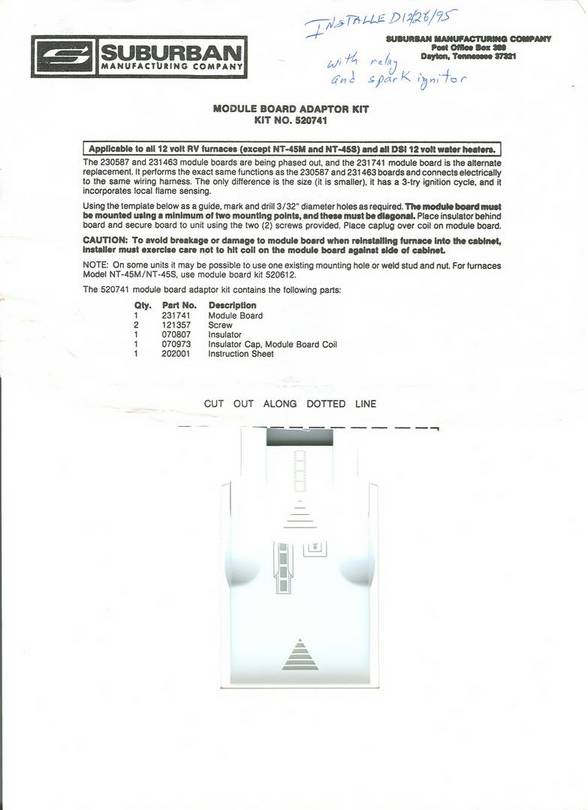 Suburban User Info Manual Nt-24/30/34SP