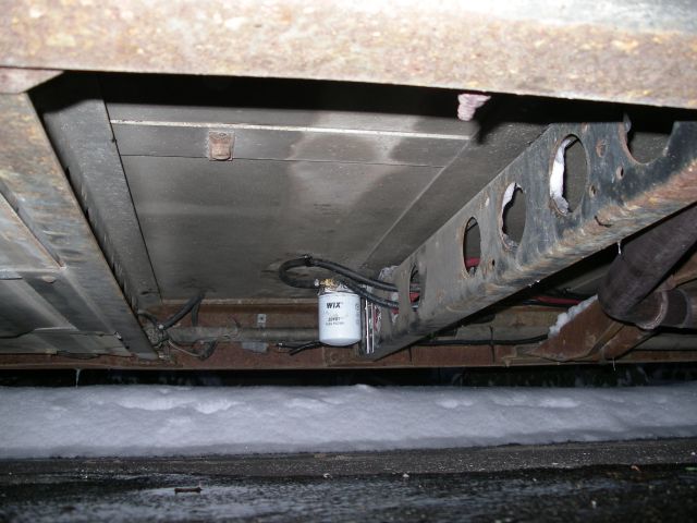 Spin-on filter installed