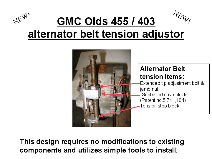 Adjustors for alternator and air compressor at APPLIED GMC