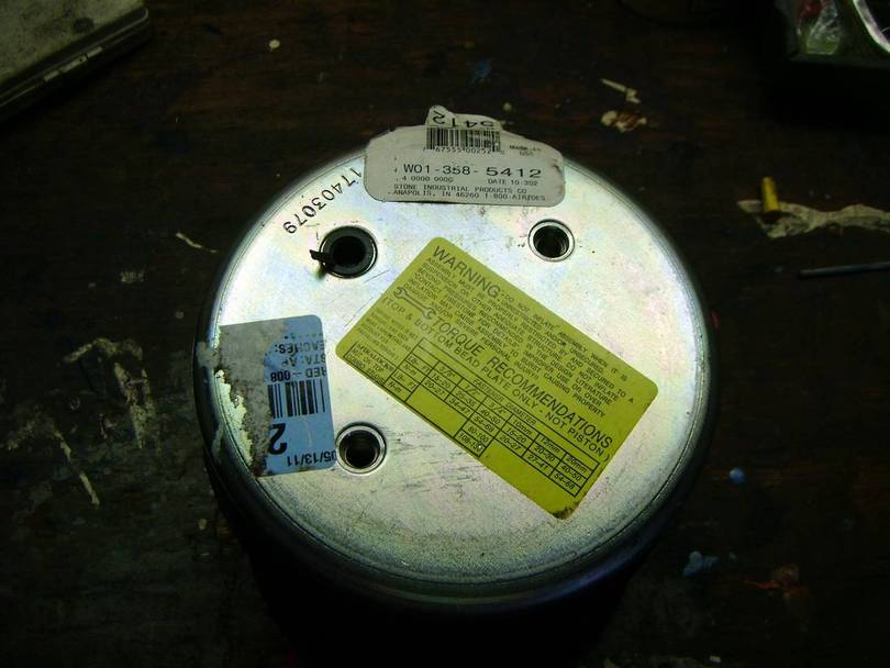 New Airbag similar diameter to stock - uses 85PSI