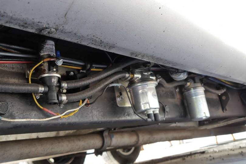 Fuel Filter and Pump on Outside of Frame