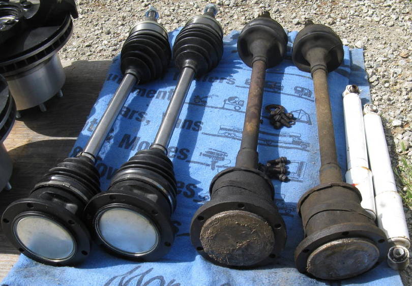 1 ton upgrade new CV joints and axles vs old