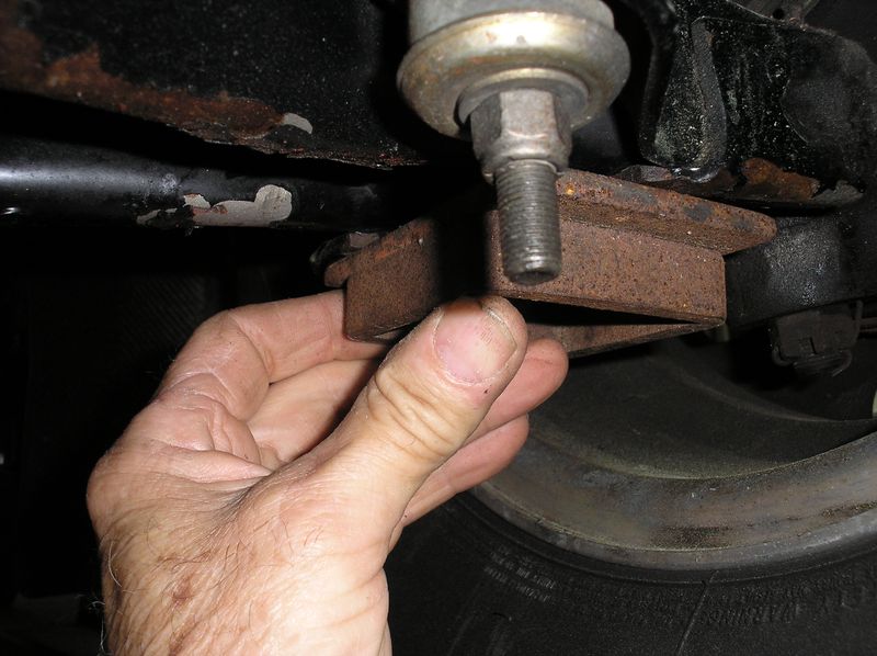 Here's the pad in position on the left A-Arm.