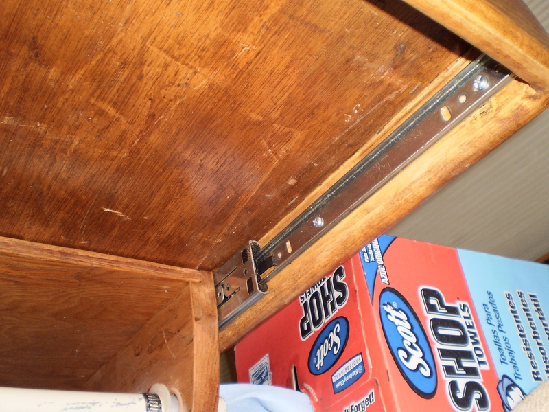 Regular drawer slides allow top to move.