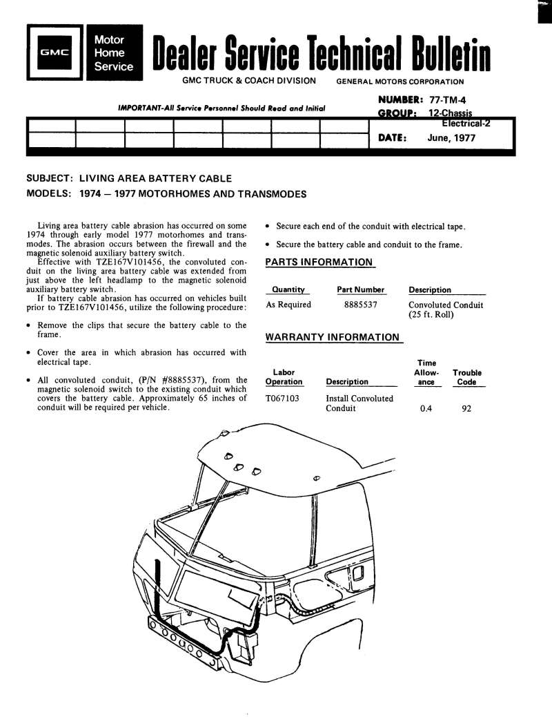 77-TM-4 front battery cable problem