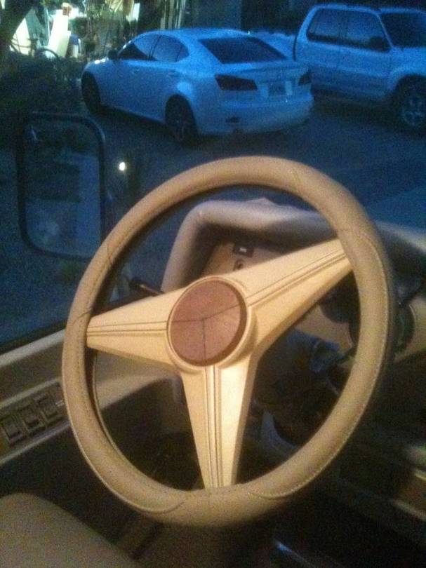 a grainy shot of my reimagined steering wheel...