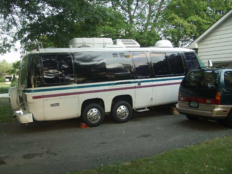 Up  in the air to replace the radiator