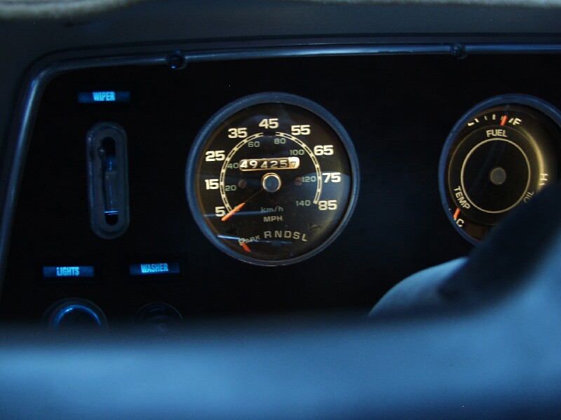 I can see the gauges a night