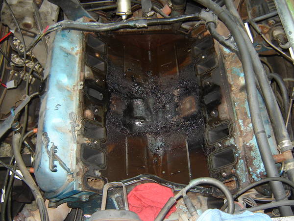 Nasty clean up to do after removing the old intake.