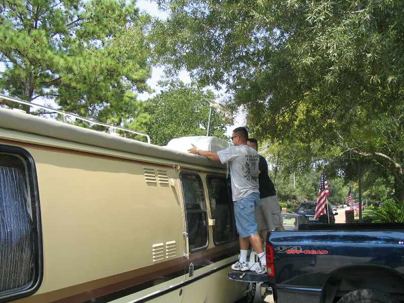 Placing new unit on roof