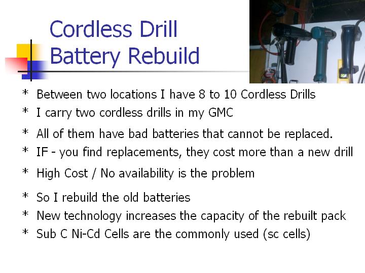 Cordless Battery Rebuild