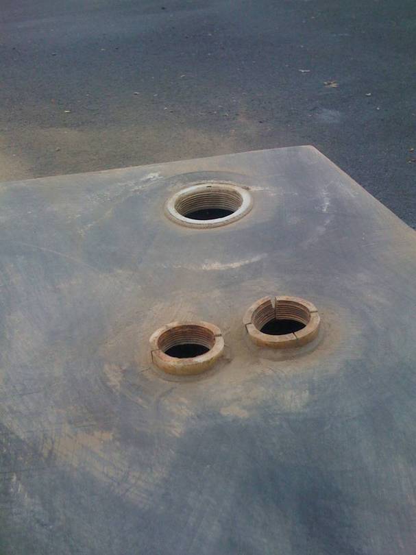 Black tank inlets, 73 model.
