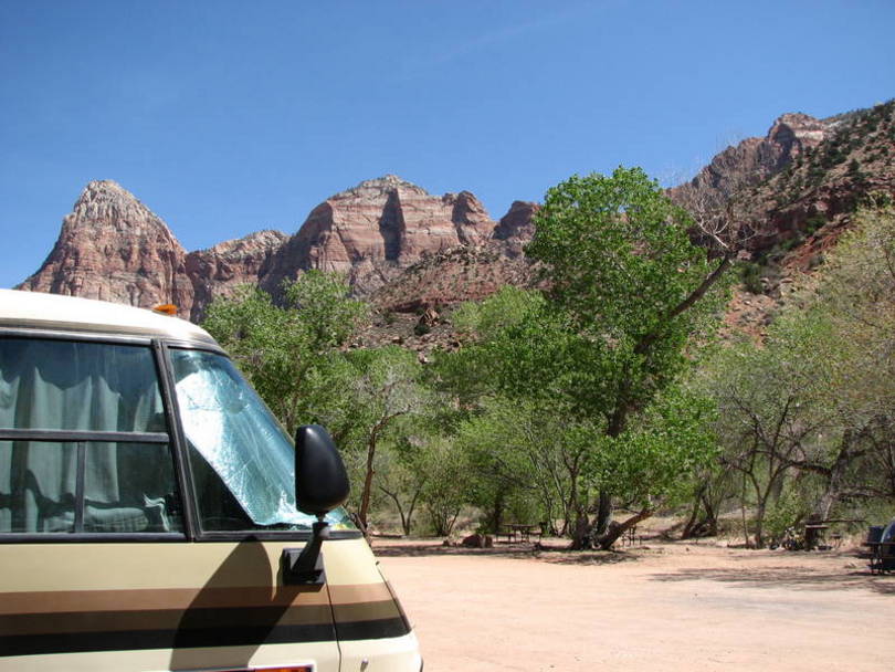 Camping at Zion National Park 4-2007