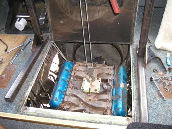 pulling engine out the top