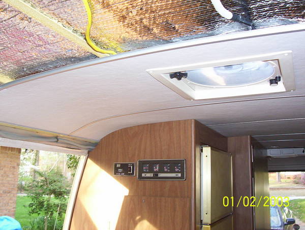 New headliner over entry door.