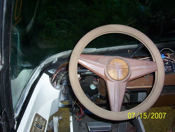 Left of steering wheel cleared.