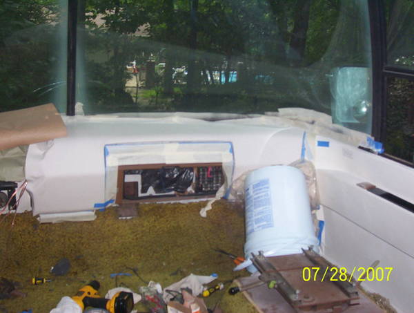 Pleather installed on passenger side.