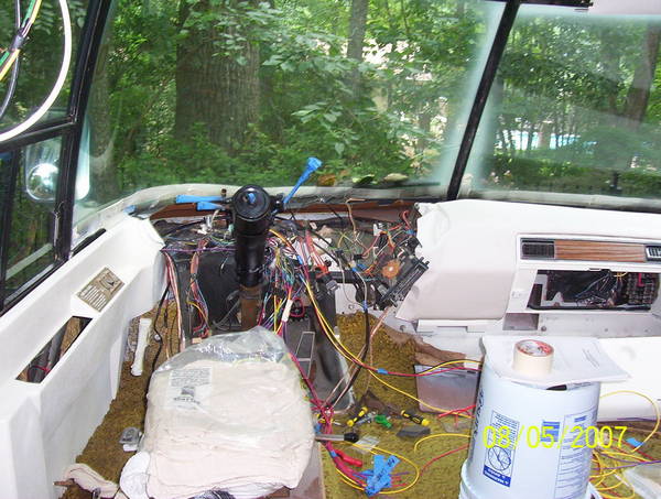 Splicing in wires for service loop.