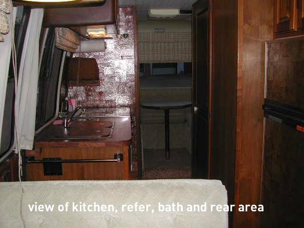 View toward rear of coach, kit, bath, rear bedroom