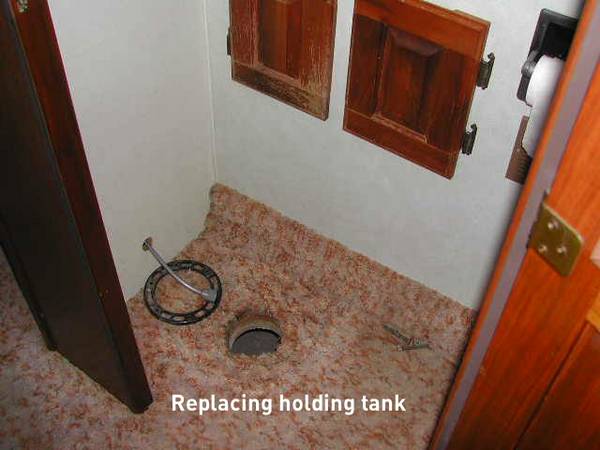 Replacing the holding tank