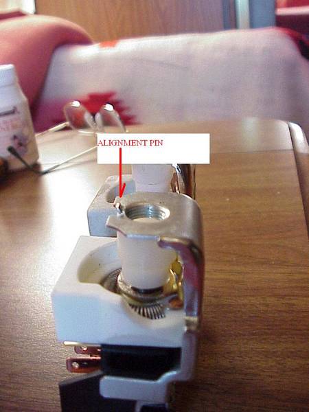 The next trick is to align the new switch in the slot