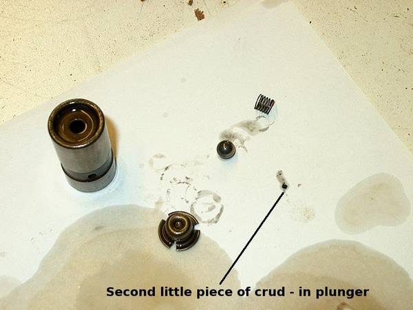Disassembled plunger