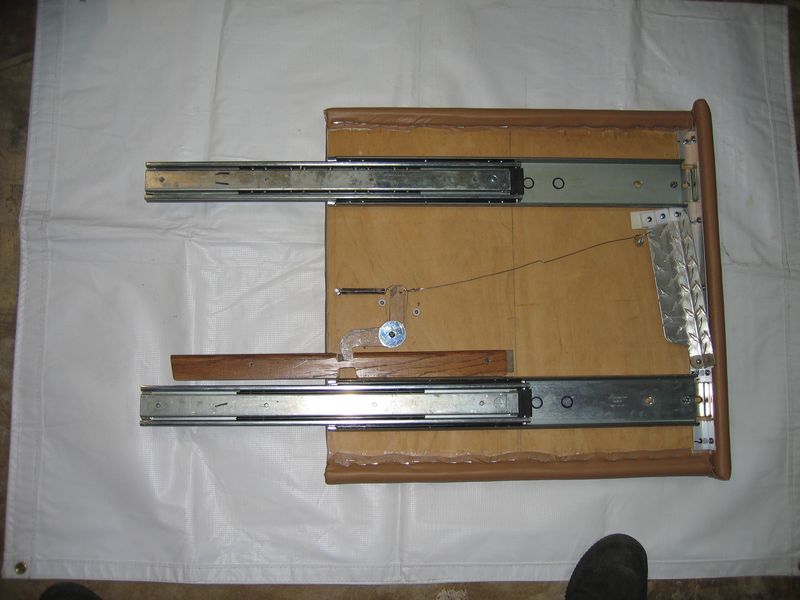 Tracks extended and locked in intermediate position