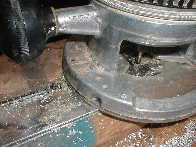 1/4" carbide bit to cut slots in both side tops.