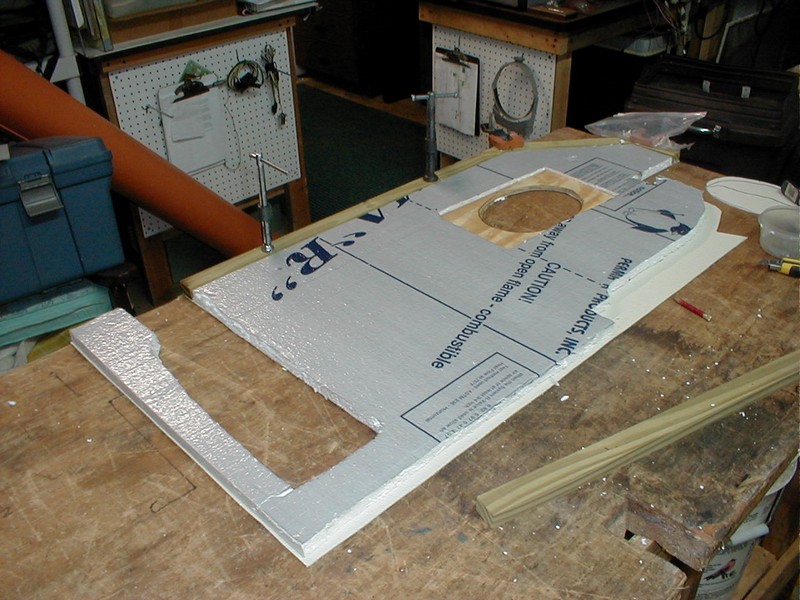 Driver's insulated FRP side panel before upholstery.