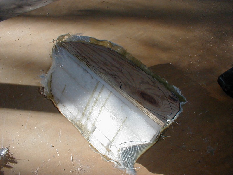 Cowling showing the buck on which it was formed.