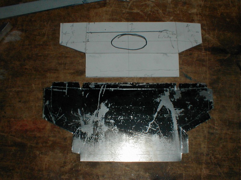 Aluminum part before folding