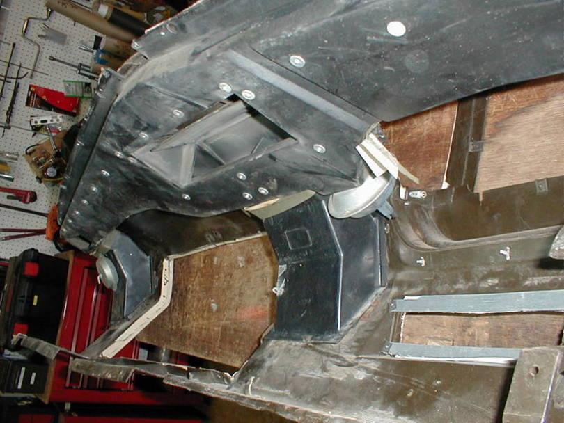 View of the plastic dash from underneath.