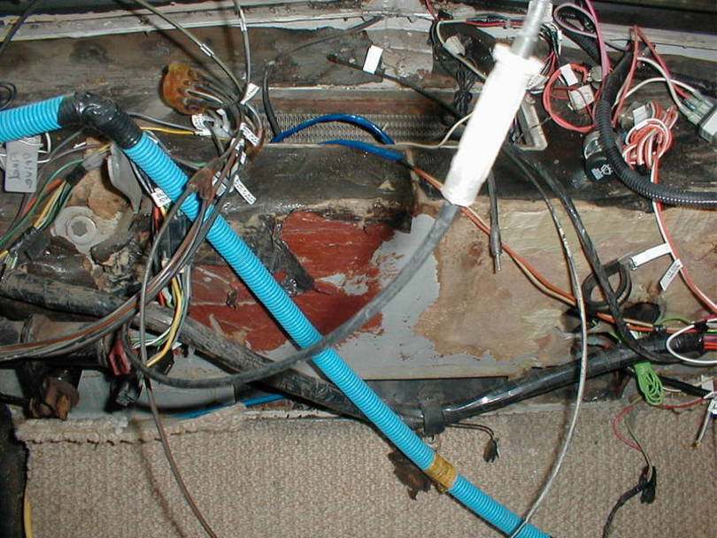 Mixed air outlet to defroster and dash outlets.