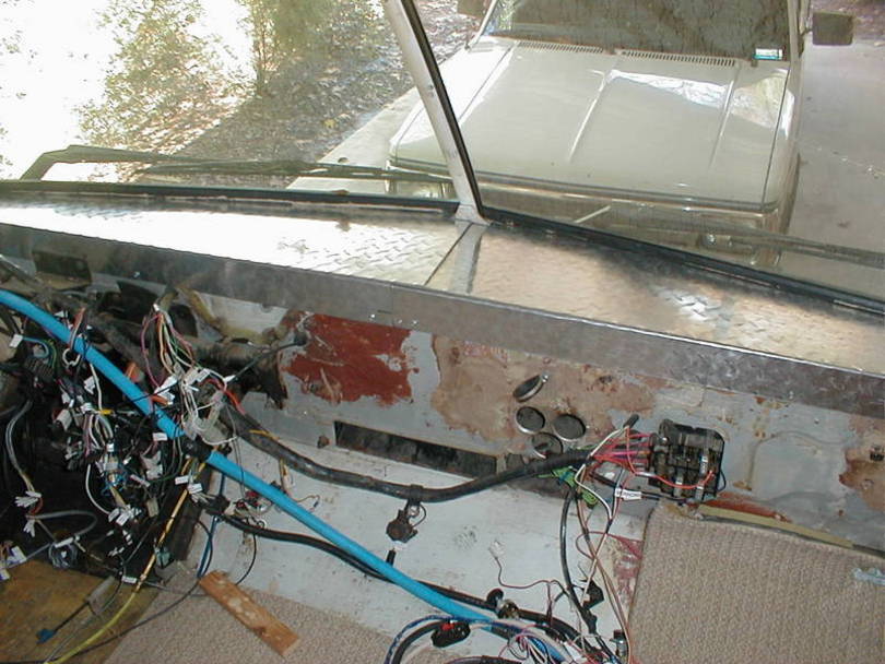 Completed forward dash top.  Notice the diamond's are  concealed.