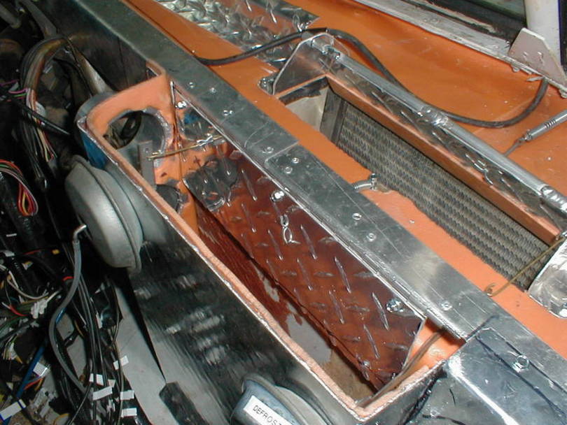 Ducts, deflector doors, and actuators installed.