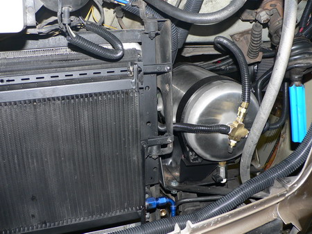 Setrab trans cooler installed