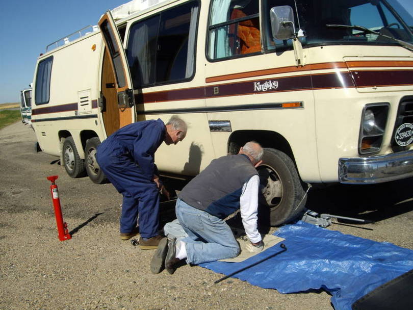 Denny &amp; Alan assessing the damages