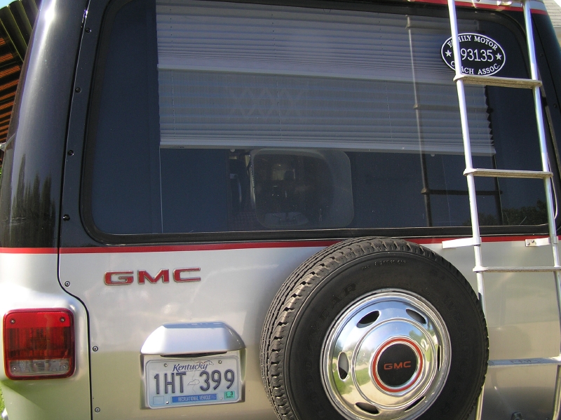 Rear window with shades up