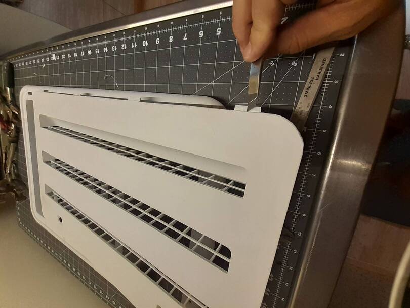 Shave the tab thinner