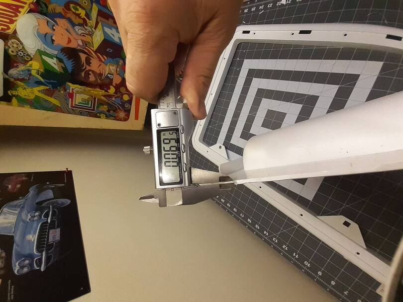 make it about 1/2 thickness, or .070"